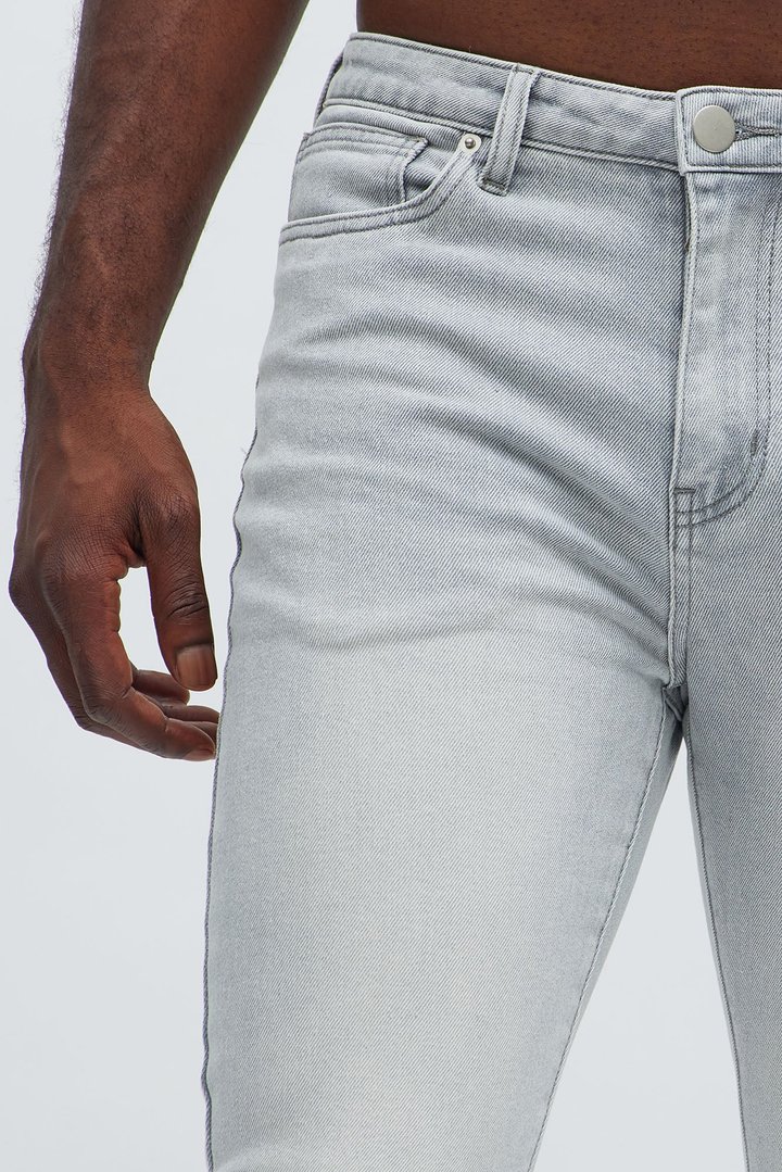 Cornell Stacked Skinny Flare Jeans - Slate Grey