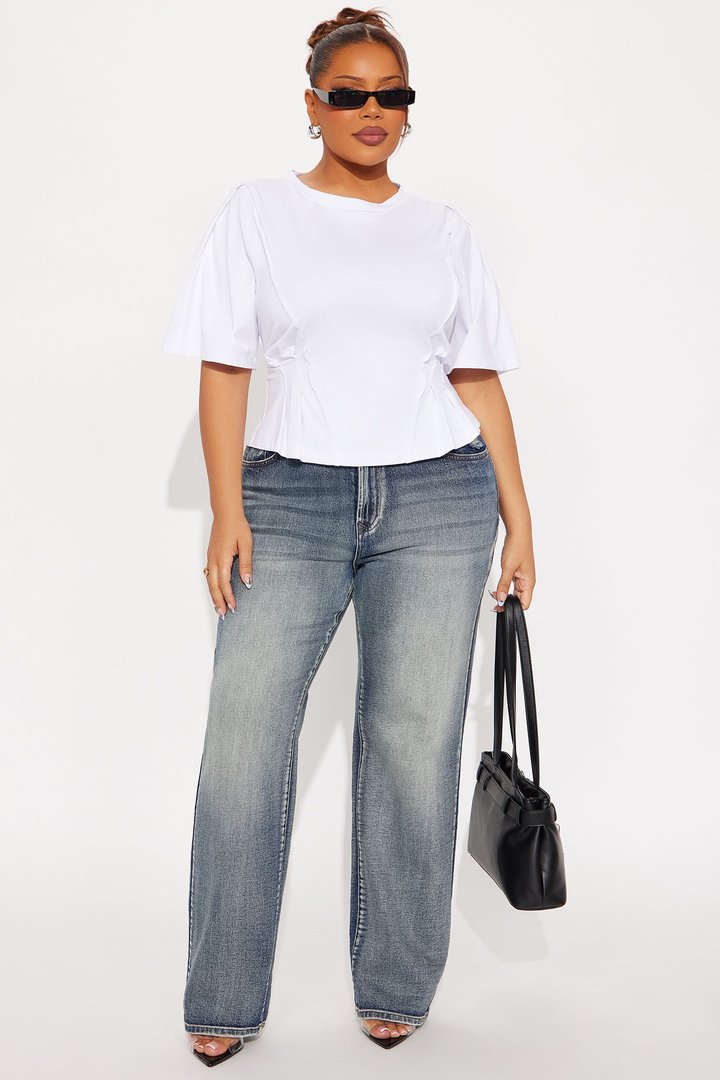 Keep It Edgy Crew Neck Tee - White