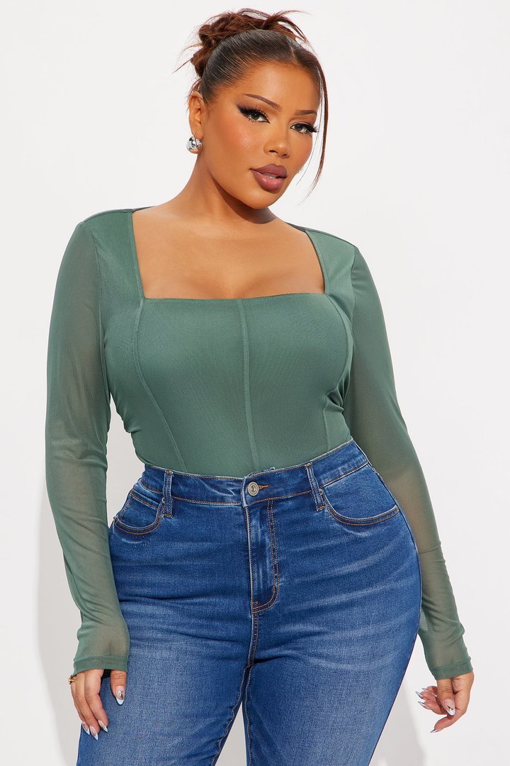 Monroe Mesh Top - Green