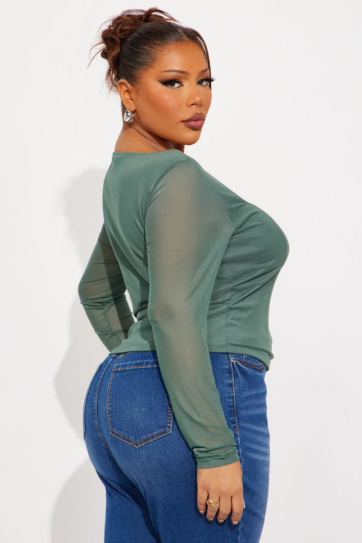 Monroe Mesh Top - Green
