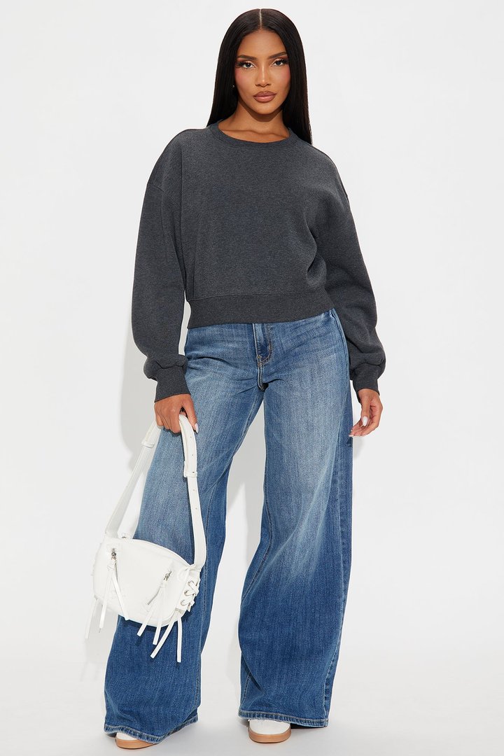 Candice Lounge Crew Neck - Charcoal