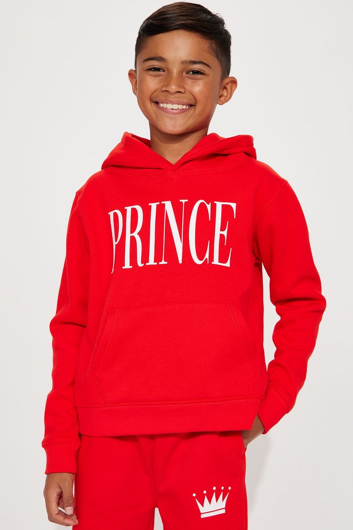 Family Goals Mini Prince Hoodie - Red