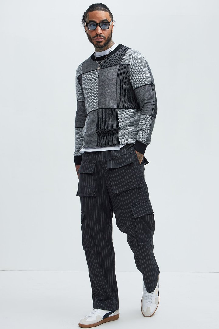 Better And Better Crewneck Sweater - Black/combo