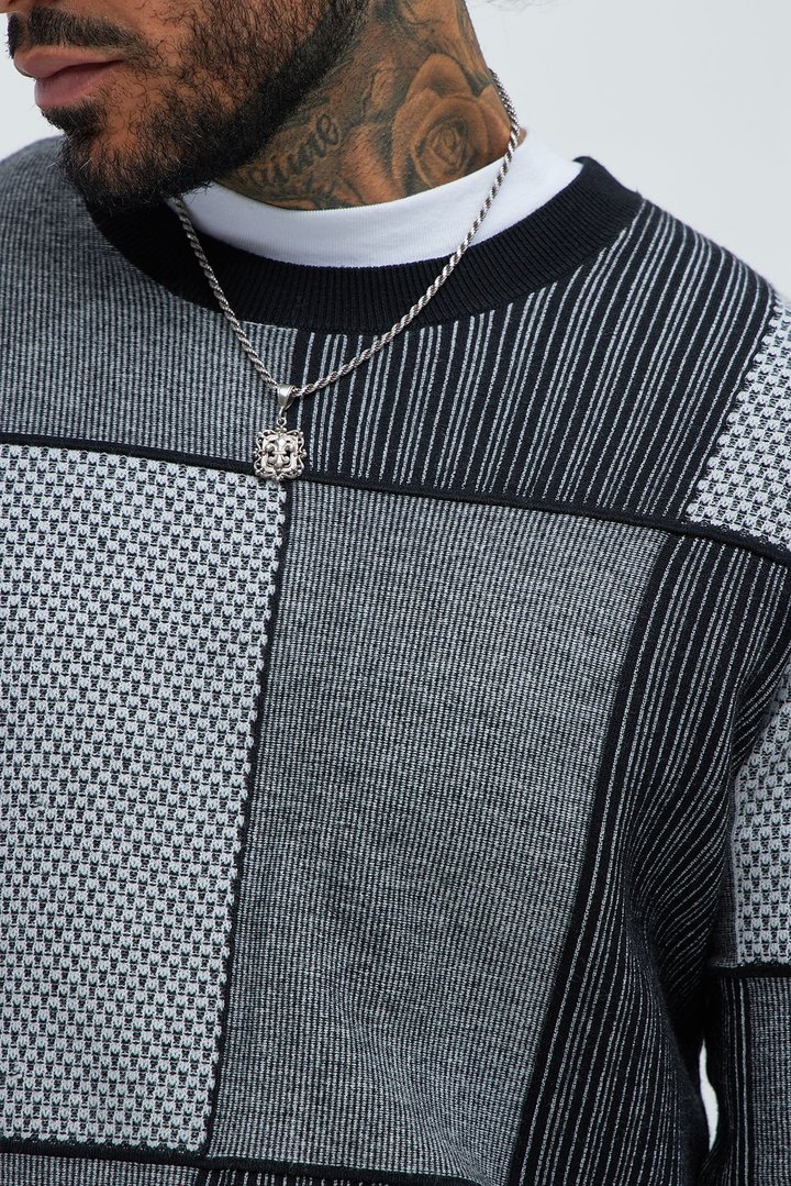 Better And Better Crewneck Sweater - Black/combo