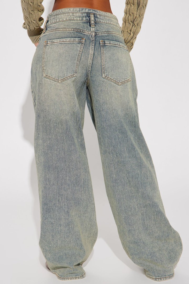 Artesia Tinted Baggy Non Stretch Jeans - Light Wash