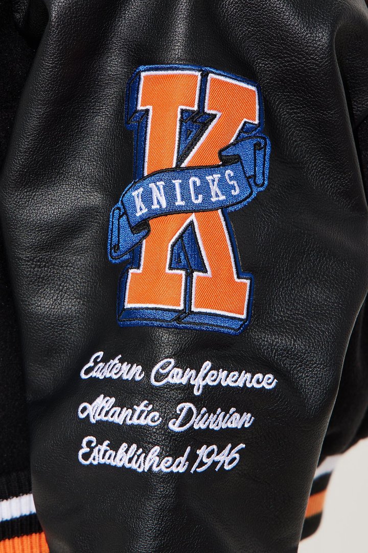 Mini Knicks Jump Shot Bomber Jacket - Black/combo