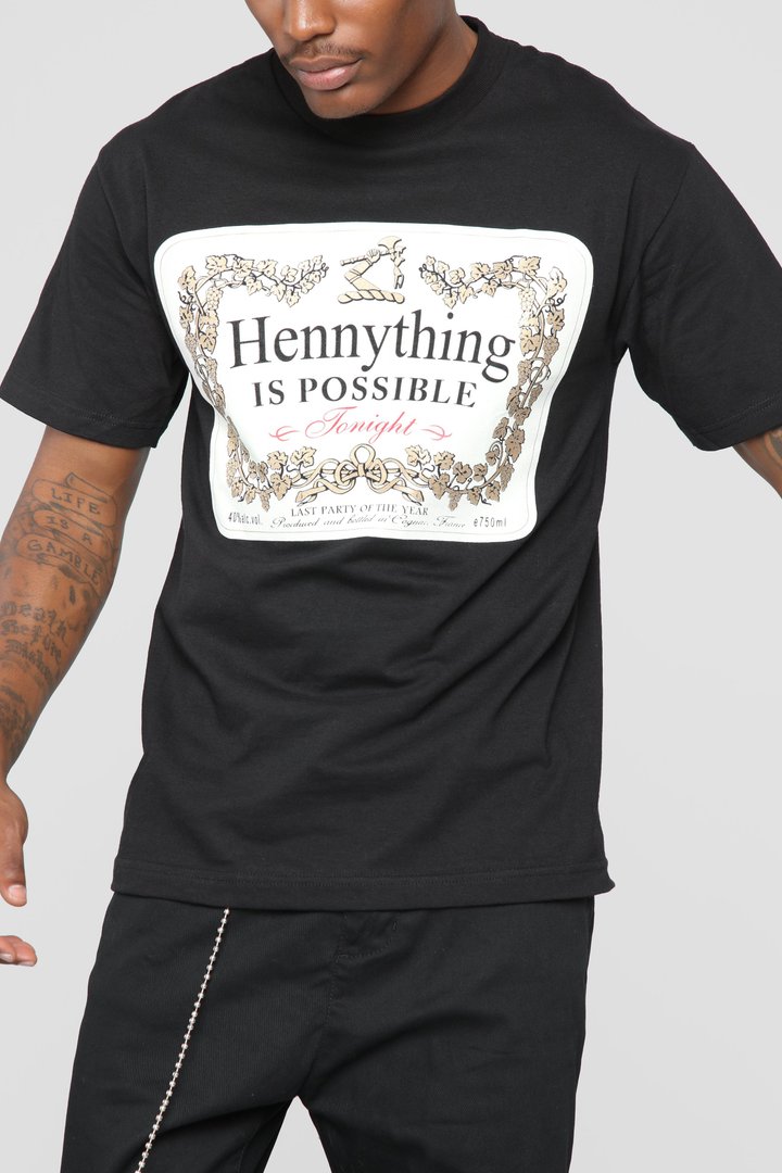 Hennything Is Possible Short Sleeve Crew Tee - Black