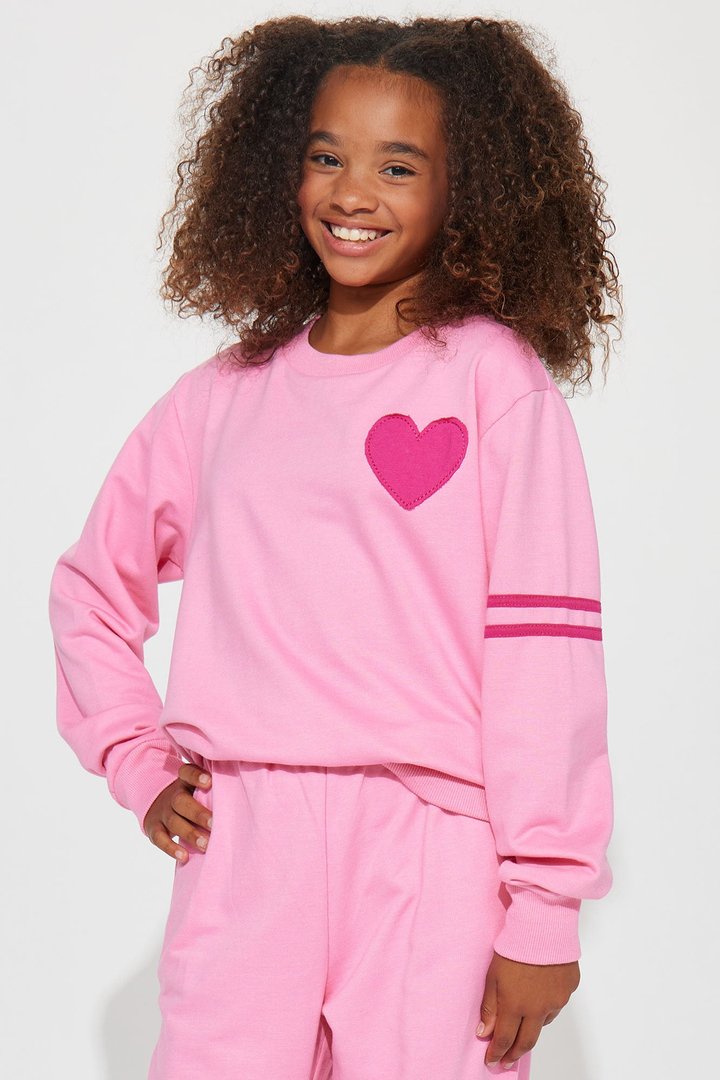 Mini Heart Throb Jogger Set - Pink