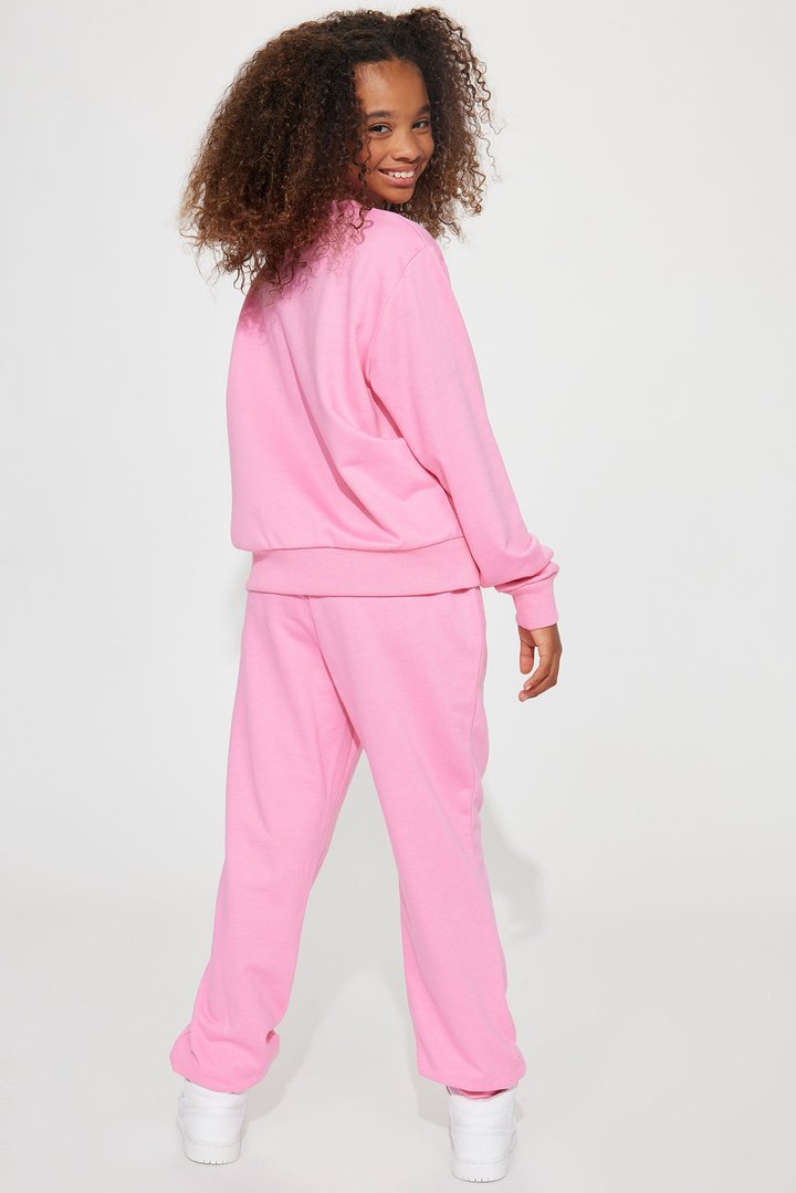 Mini Heart Throb Jogger Set - Pink