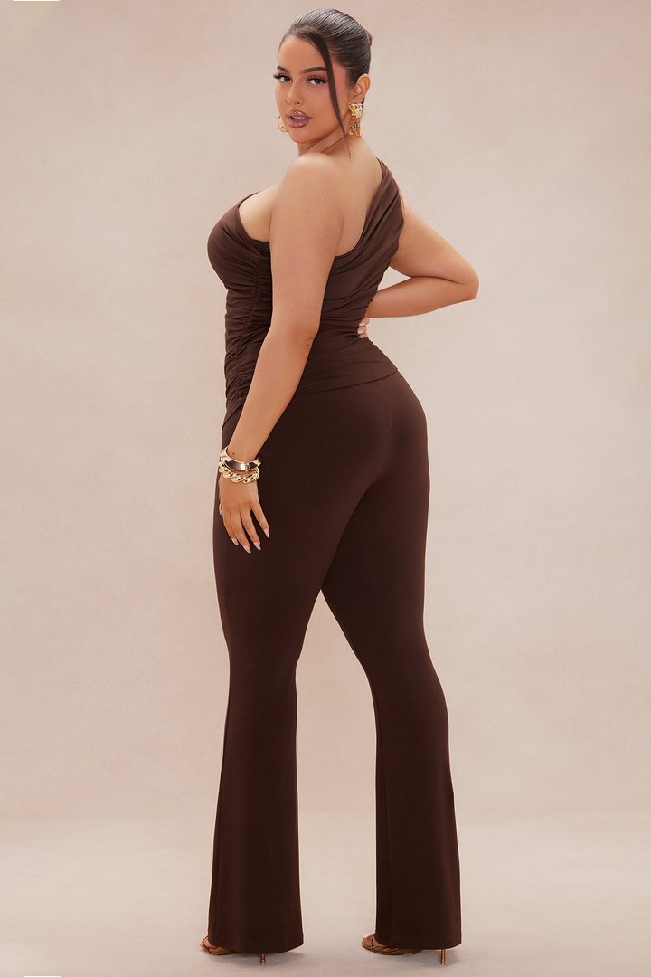 Logan Knit Pant Set - Chocolate