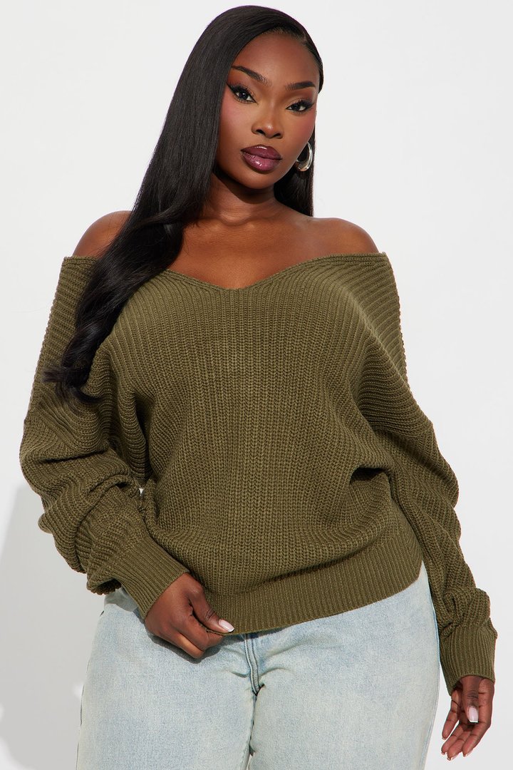 Falls Favorite Girl Sweater II - Olive