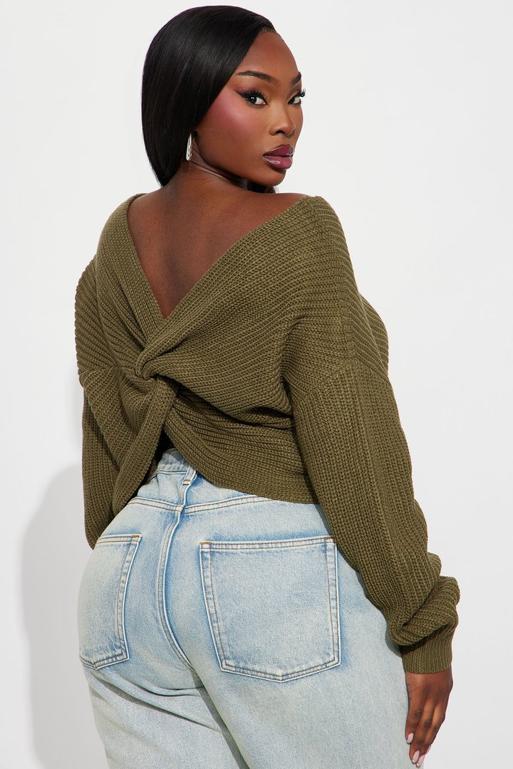 Falls Favorite Girl Sweater II - Olive
