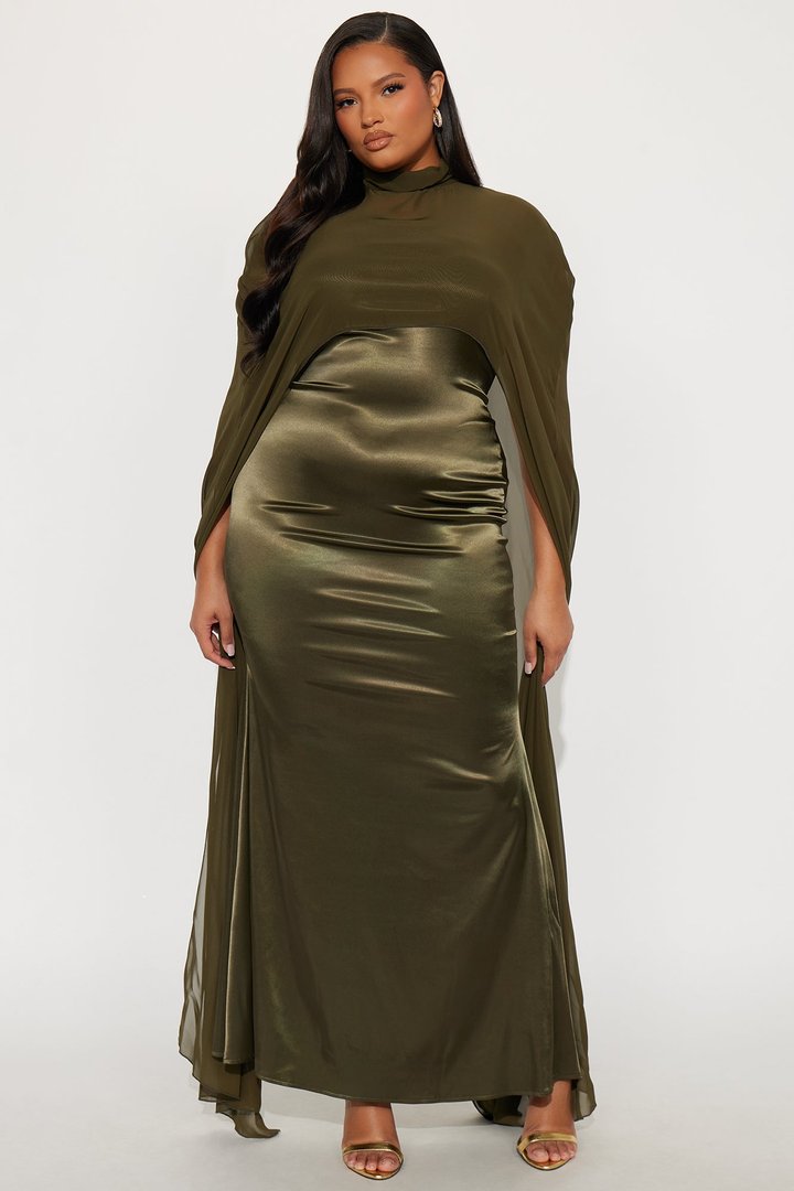 Take That Satin Gown - Olive