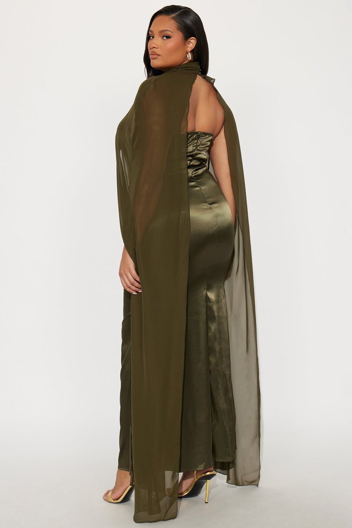 Take That Satin Gown - Olive