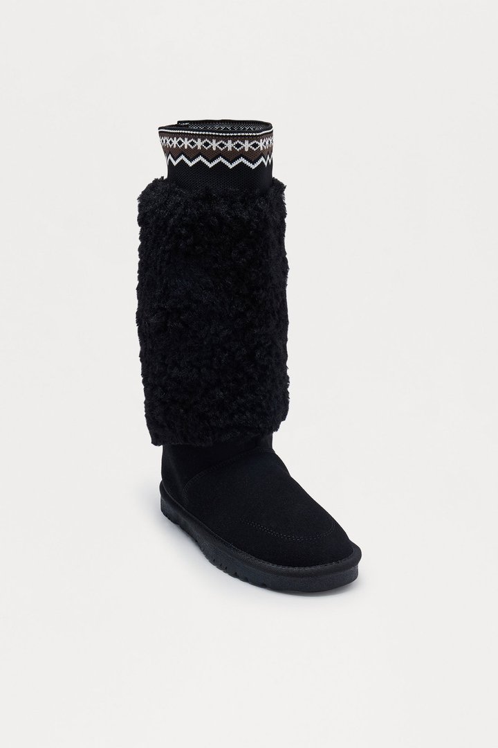 Grizzly Faux Fur Boots - Black