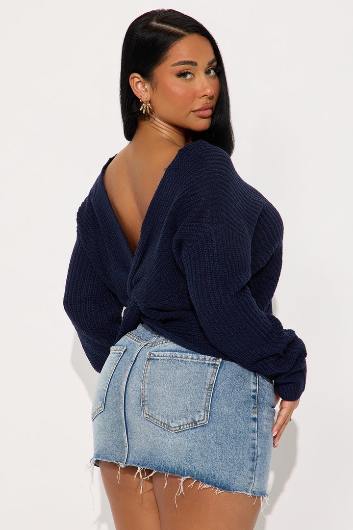 Falls Favorite Girl Sweater II - Navy