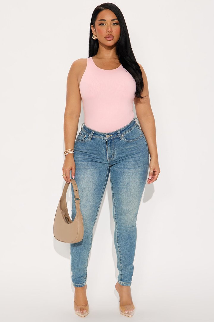 Aimee Double Lined Bodysuit - Pink