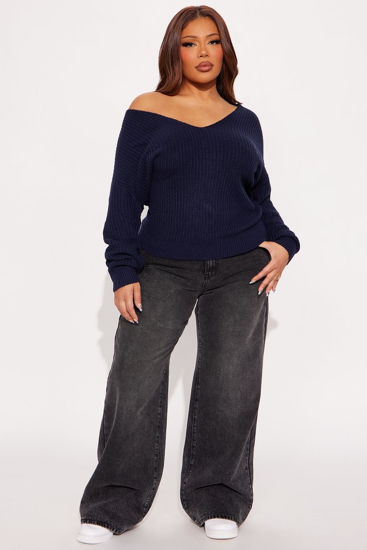 Falls Favorite Girl Sweater II - Navy