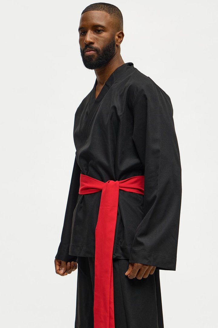 Samurai 3 Piece Costume - Black/Red