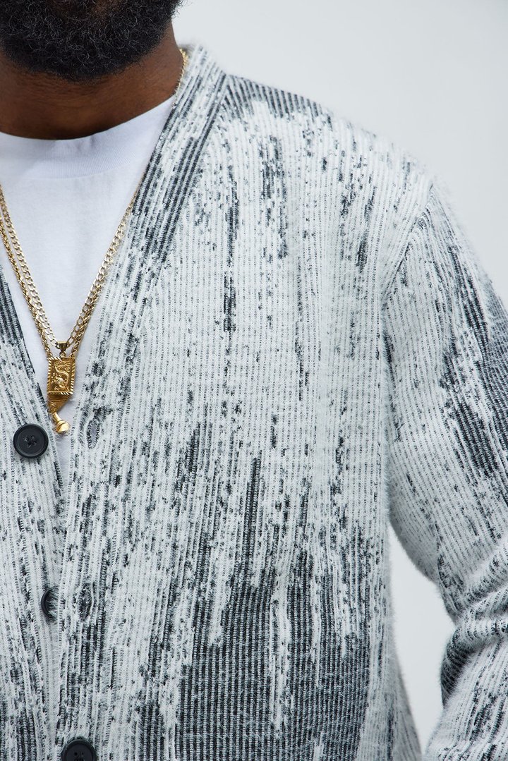 Livin' That Life Mohair Cardigan - Black/combo