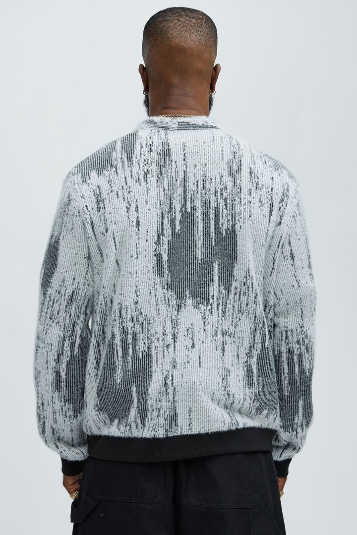 Livin' That Life Mohair Cardigan - Black/combo