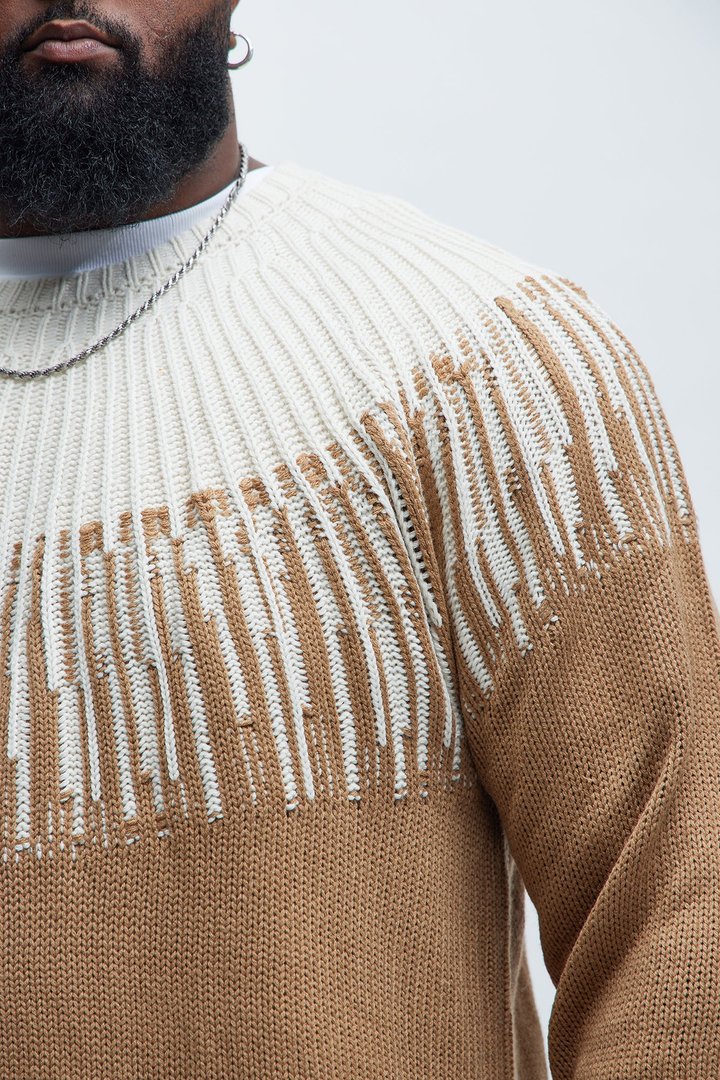 Radiant Crewneck Sweater - Brown Combo