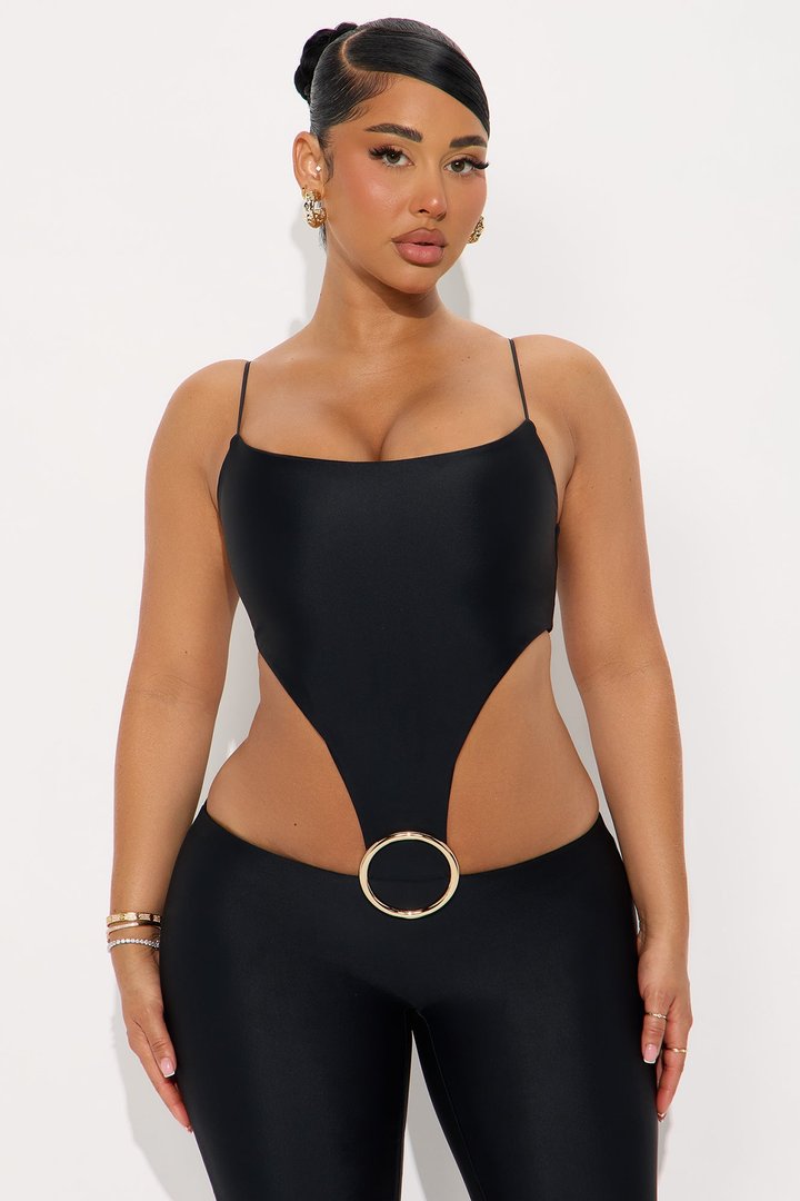Maren Form Double Lined Jumpsuit - Black