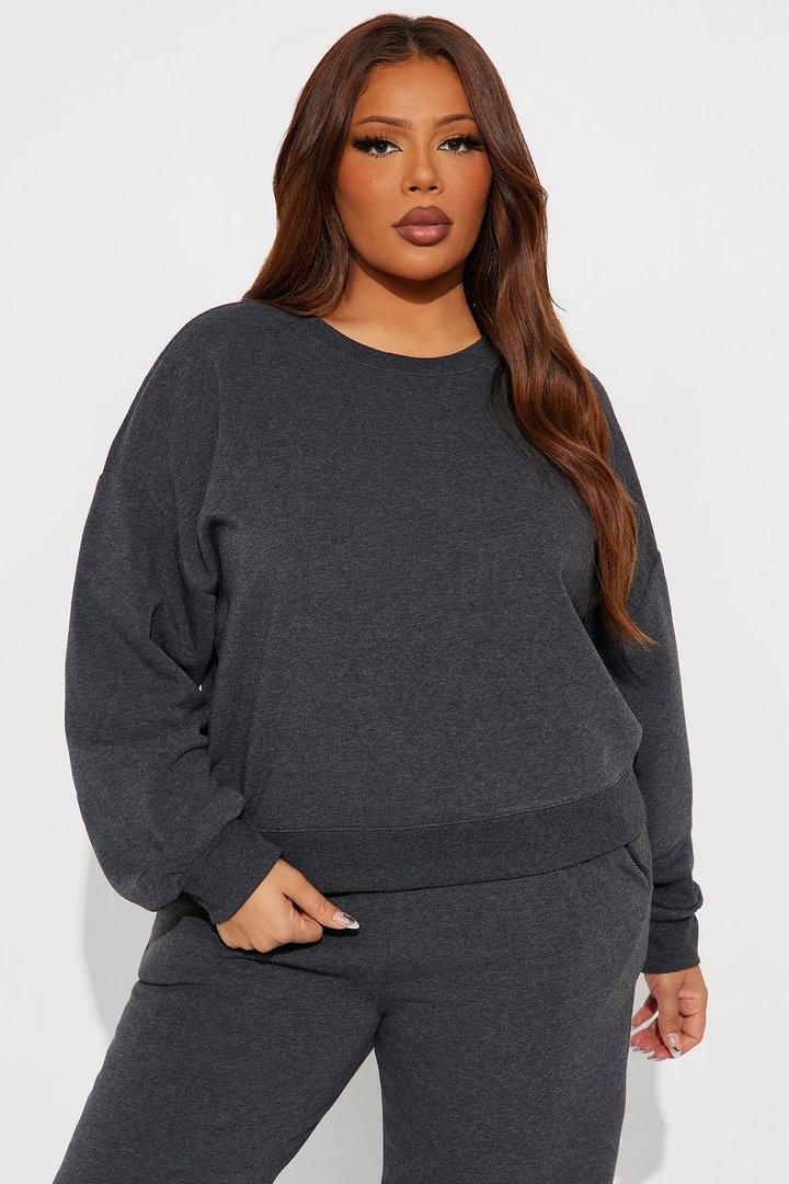 Candice Lounge Crew Neck - Charcoal