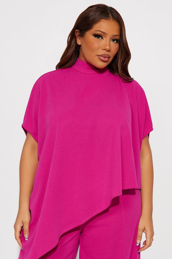 Diana Draped Pant Set - Magenta
