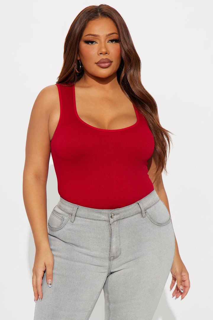 Cindy Seamless Bodysuit - DarkRed