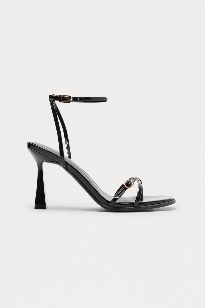 Roma Buckle Heels - Black