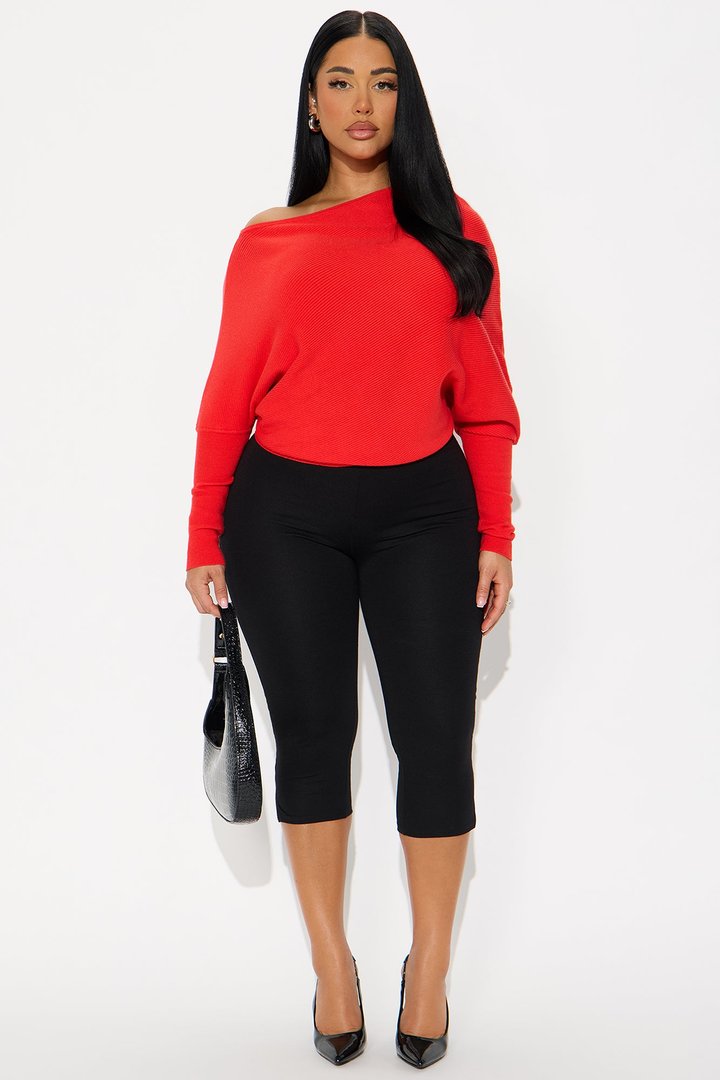 Karly Sweater - Tomato Red