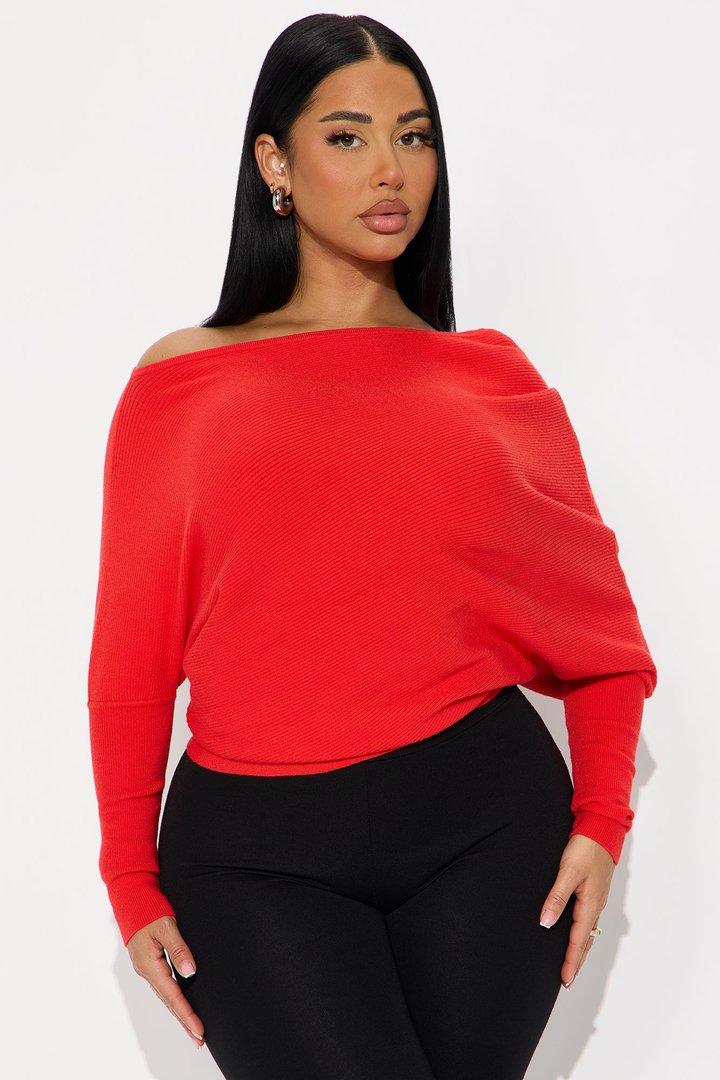 Karly Sweater - Tomato Red