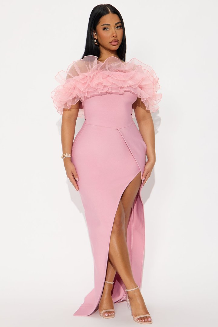 Refined Glam Bandage Gown - Mauve