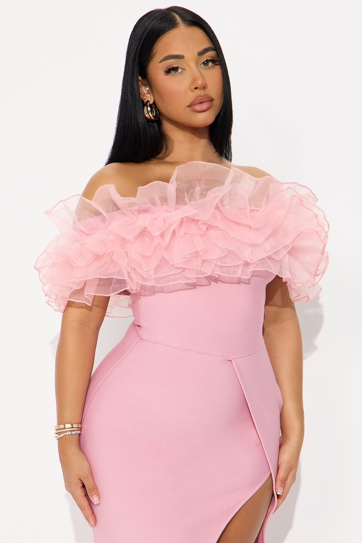 Refined Glam Bandage Gown - Mauve