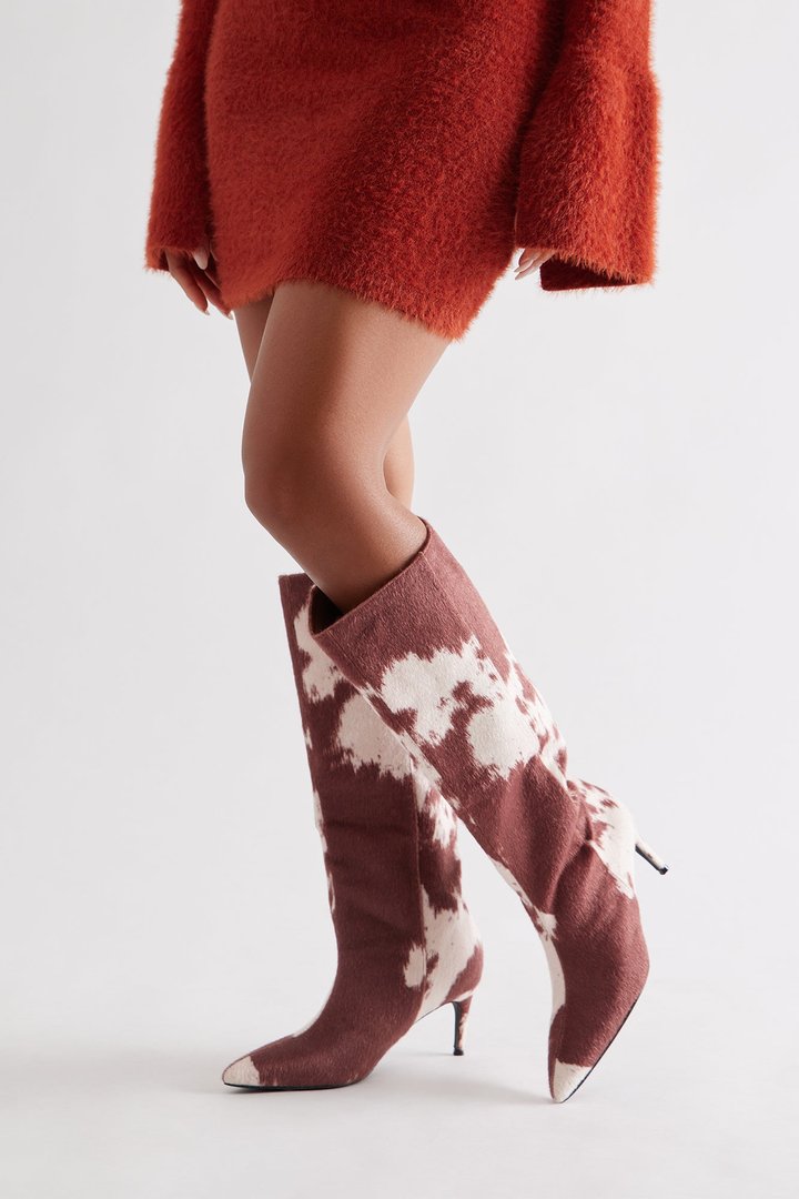 Nomade Stiletto Knee High Boots - Multi Color