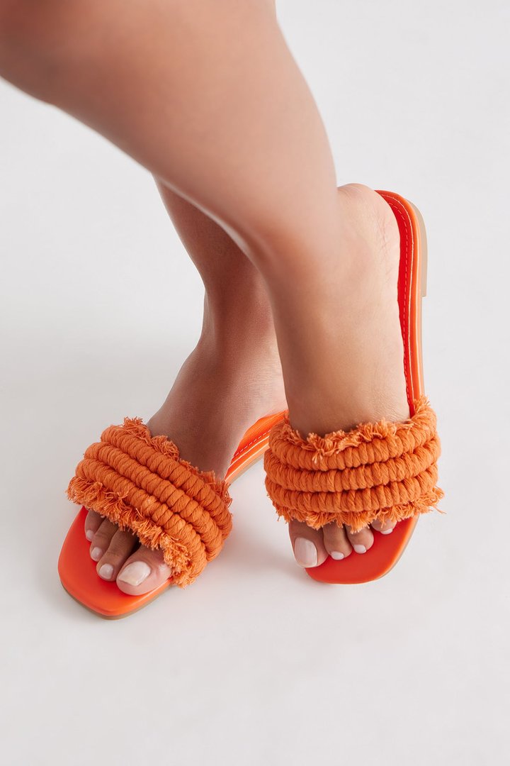 Leo Fringe Slides - Orange
