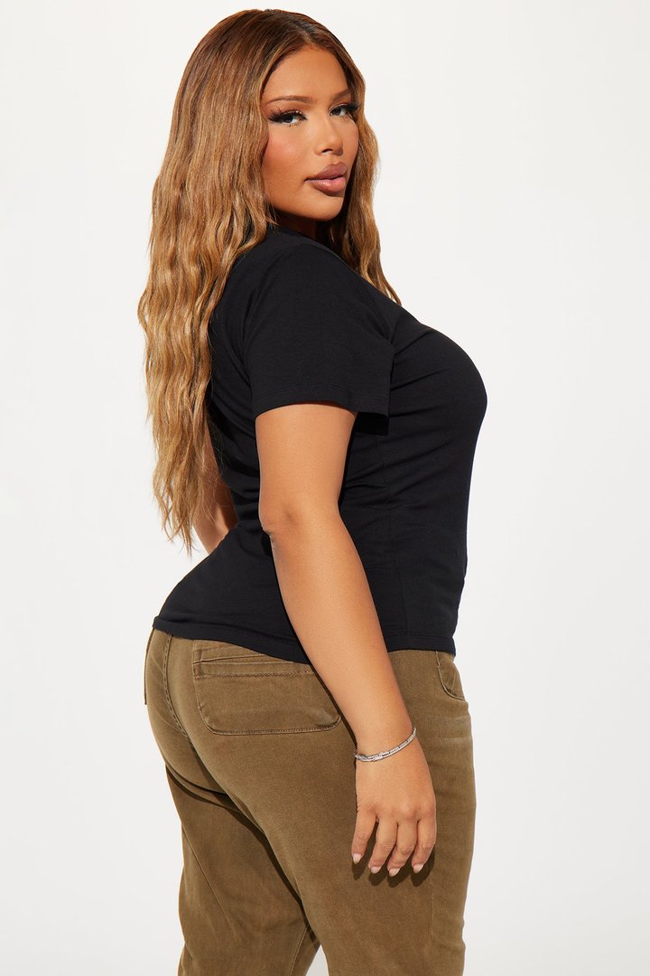 Camilla Classic Fit Crew Neck Tee - Black