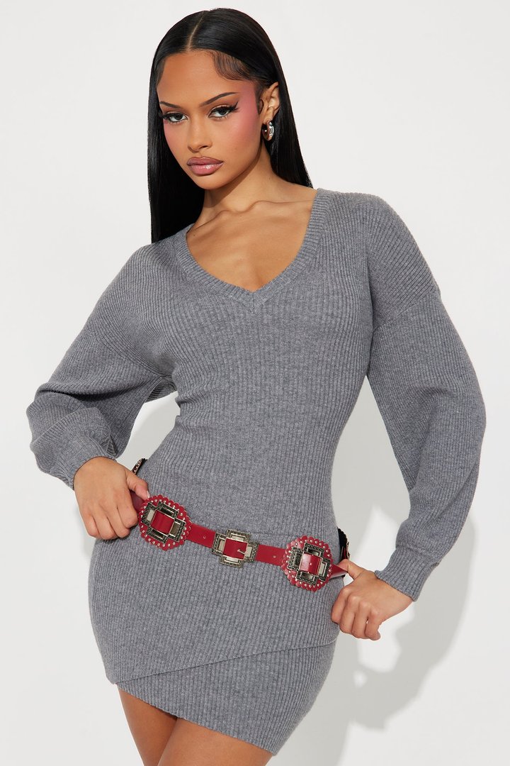 Stone Archive Mini Dress - Grey