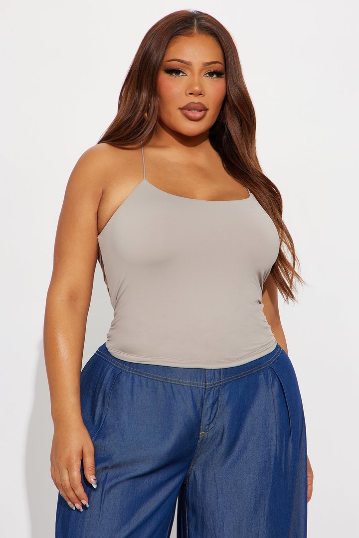It's That Easy Strappy Top - Stone