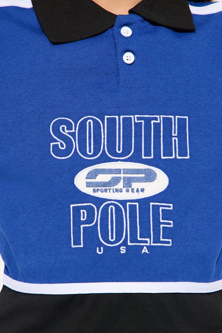 Mini Southpole USA Oversized Polo Jersey Tee - Blue