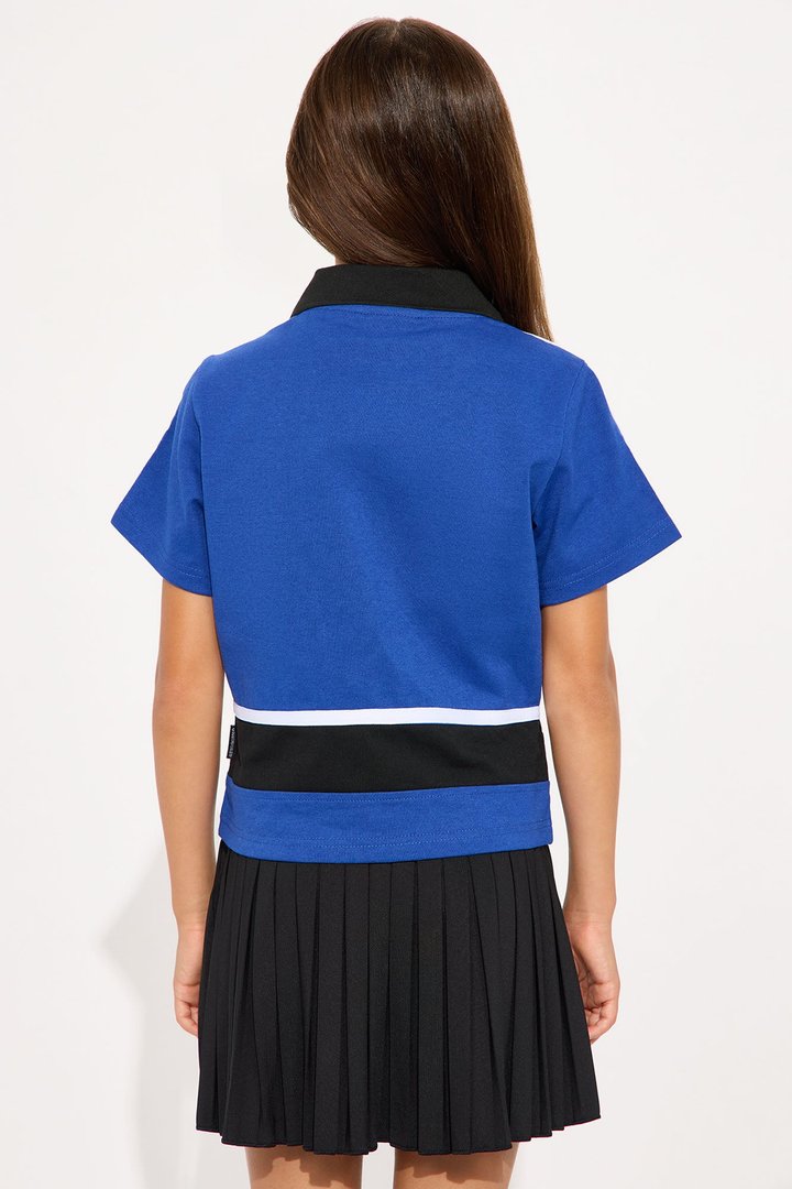Mini Southpole USA Oversized Polo Jersey Tee - Blue