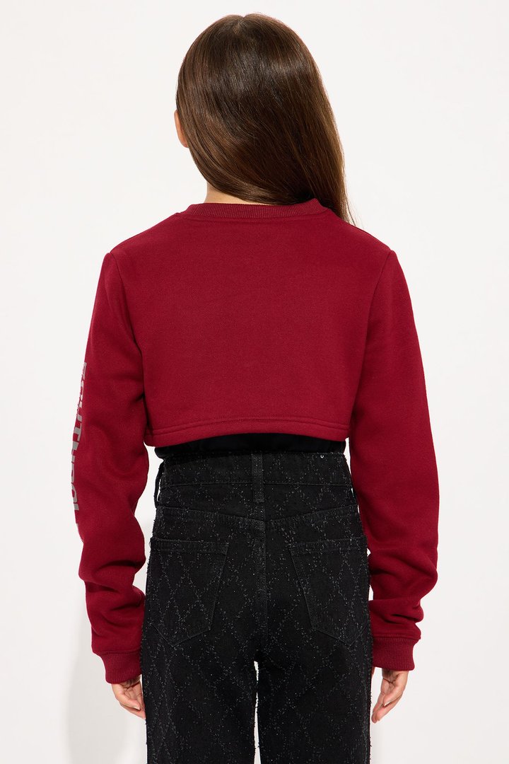Mini Southpole Signature Cropped Sweatshirt - Red