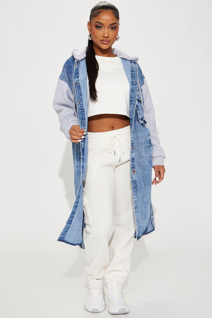 Millie Denim Coat - Medium Wash
