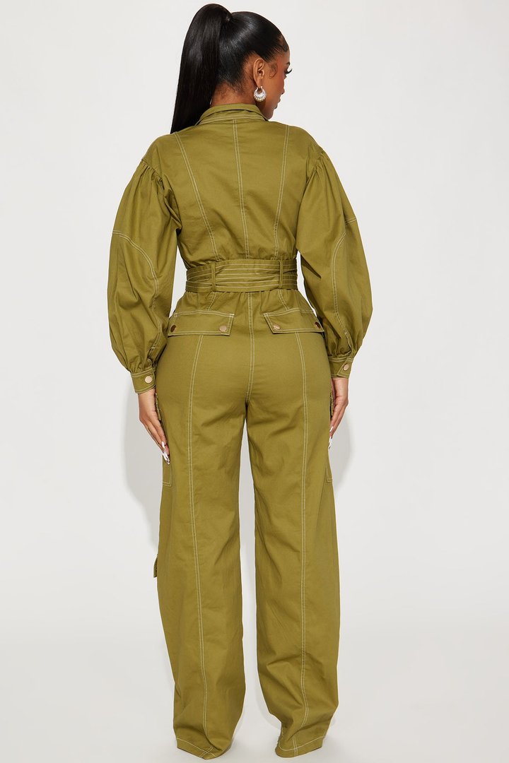 Prove You Wrong Jumpsuit - Olive