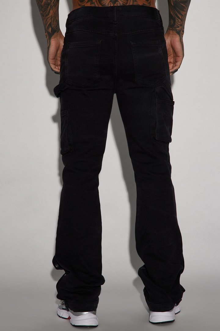 Indestructible Slim Flare Carpenter Pants - BlackWash