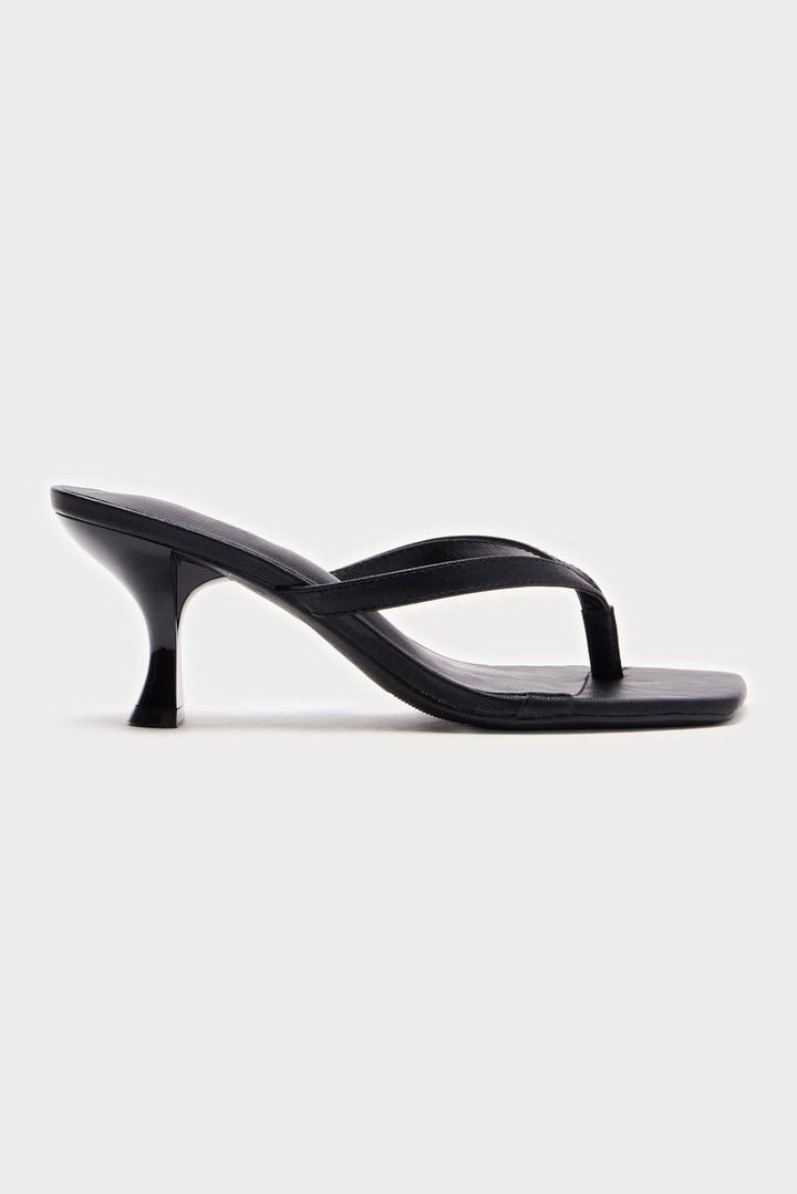 Pool Club Thong Heels - Black