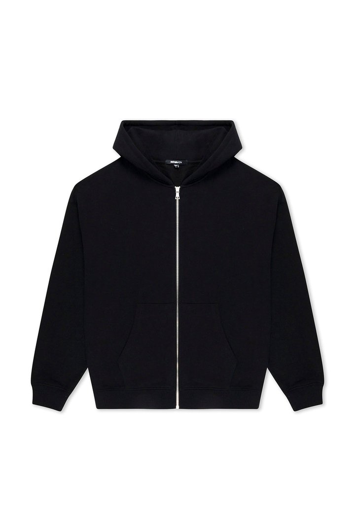 410 Oversized Zip Hoodie - Black