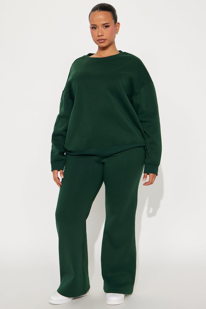 Candice Oversized Crewneck Sweatshirt - Hunter