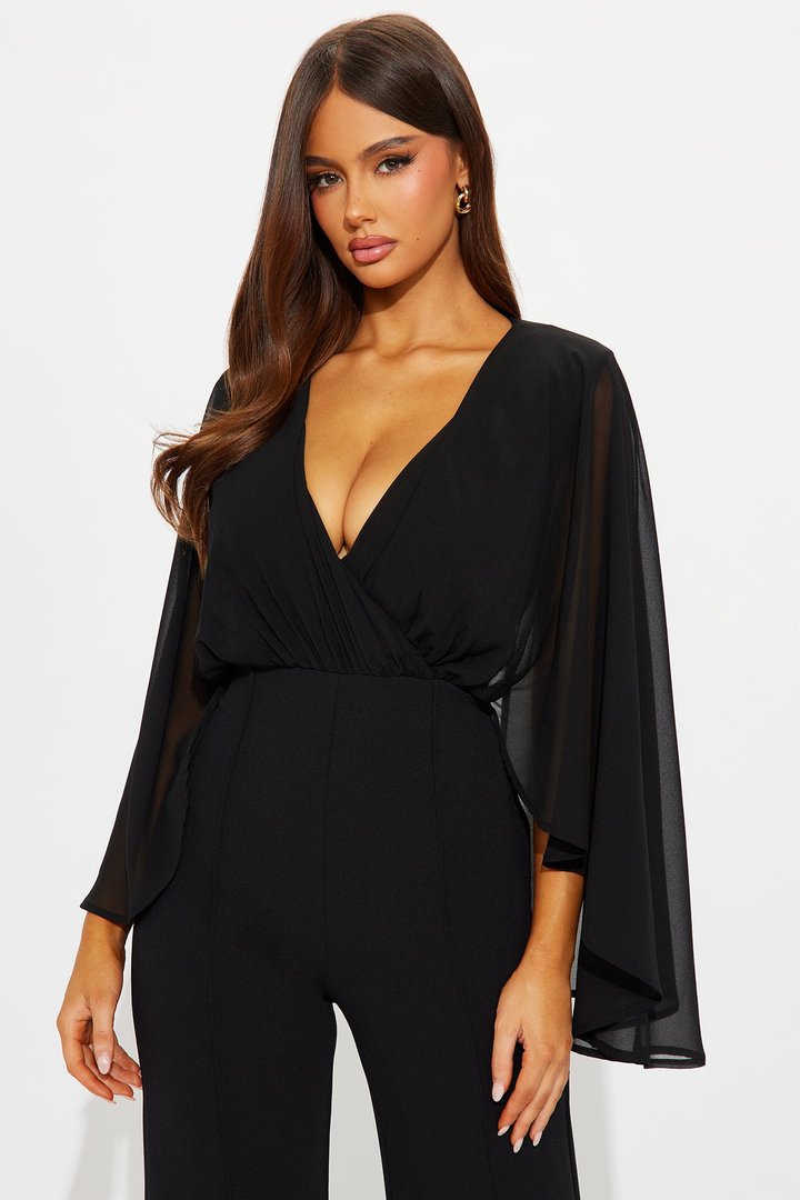 Amberlyn Wide Leg Jumpsuit - Black